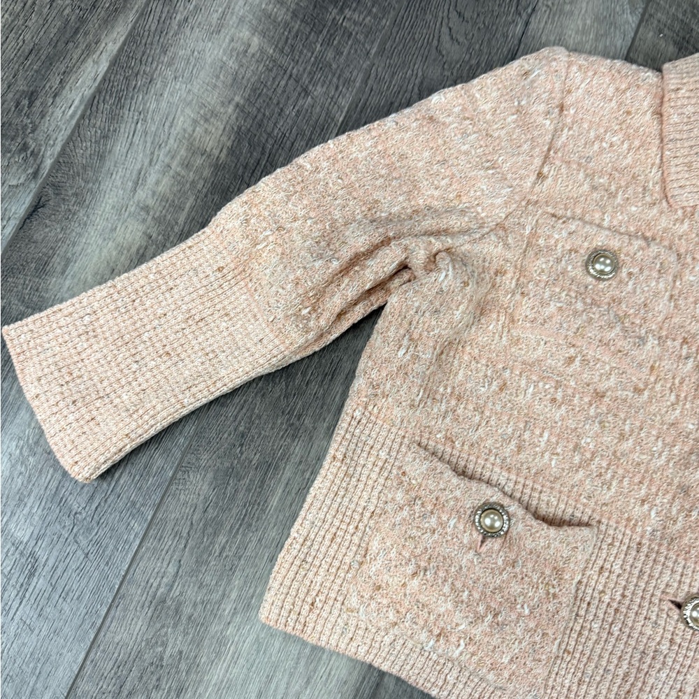 St. John Peach Knit Jacket - Picture 4 of 16
